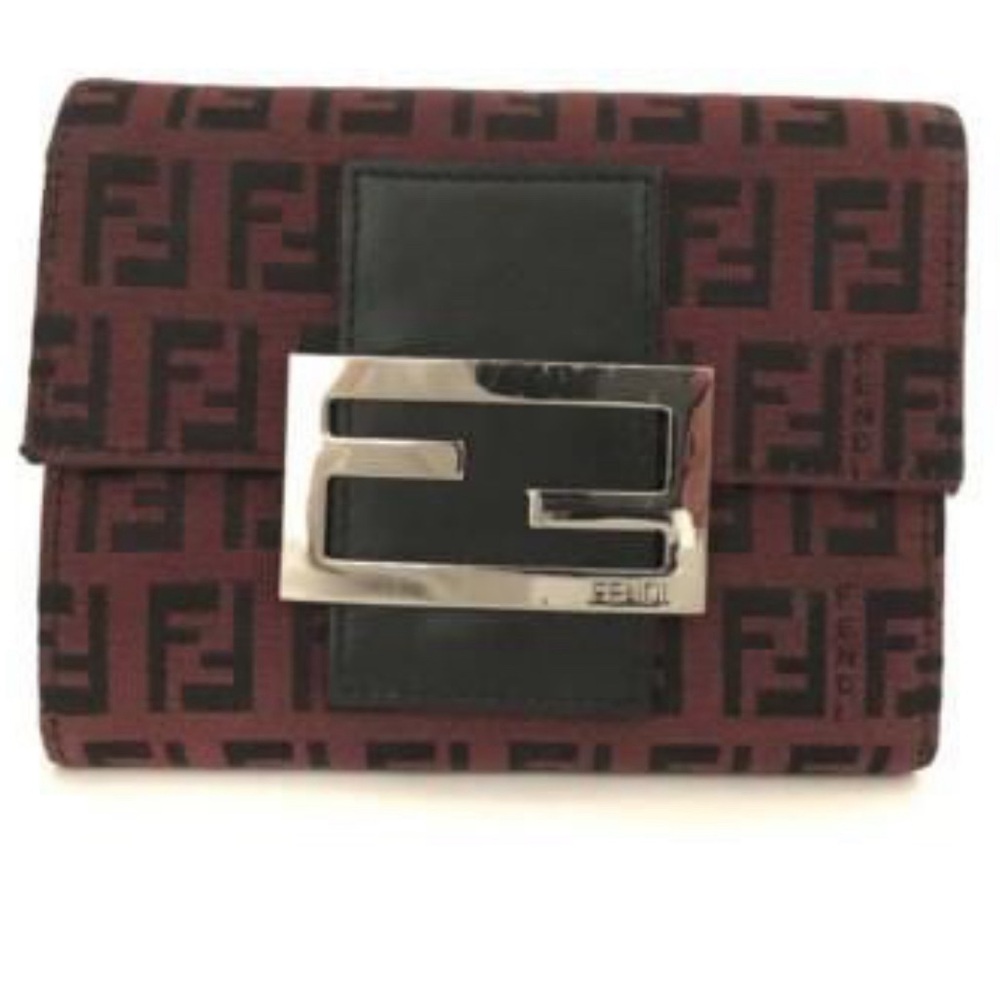 Fendi Zucchino Canvas Trifold Wallet